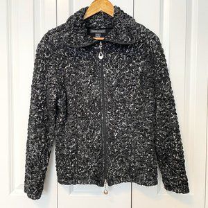Frank Lyman Design Black/Silver Zip-up Jacket